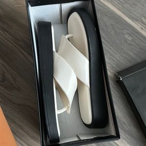 PLT cream flip flops